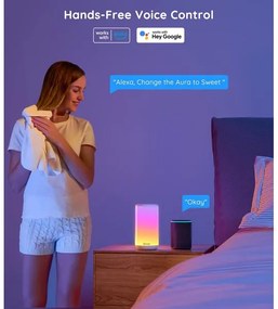 Govee - LED RGBIC Stmievateľná stolná lampa AURA 2 2200-6500K Wi-Fi Matter