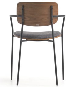 Sivo-hnedá jedálenská stolička Maureen – Kave Home