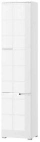 Regál Selene 13- 216 cm biely lesk/mat