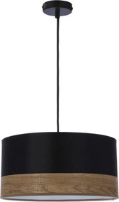 Candellux - Závesná lampa Porto s čiernym tienidlom