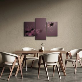 Obraz kvetu s motýľom (90x60 cm)
