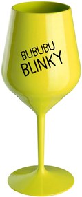BUBUBUBLINKY - žlutý nerozbitný pohár na víno 470 ml