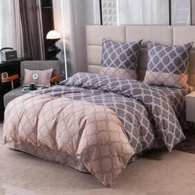 Obliečky z mikrovlákna MOROCCO sivo-béžové Rozmer obliečky: 70 x 80 cm | 140 x 200 cm