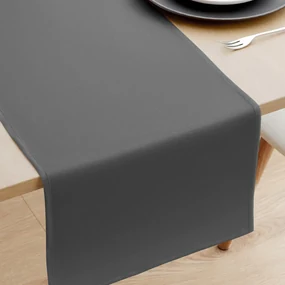Goldea behúň na stôl 100% bavlnené plátno - tmavo sivý 50x140 cm