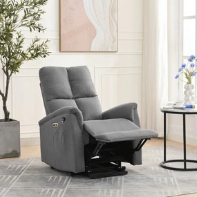 Polohovacie kreslo sivý, elektrické TV-929 GREY2