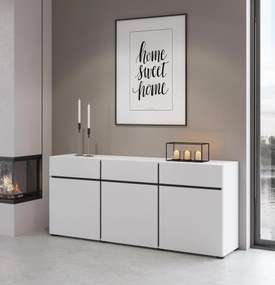 Komoda Crossroad W43 (čierna + biela). Akcia -20%. Vlastná spoľahlivá doprava až k Vám domov. 1118161