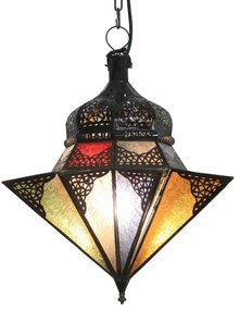 Orientálna závesná lampa Jawhara farebná