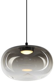 EUlight Závesné svietidlo Vaso, 1x grafitové sklenené tienidlo, (fi 18cm), b