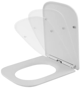 Gamma Venice, toaletné WC sedátko 435x362mm z duroplastu s pomalým zatváraním, biela, GMA-VENICE