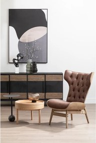 Okrúhly odkladací stolík v dekore borovice ø 60 cm Viborg – Premier Housewares