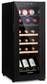 Klarstein Bovella 18 Duo+, dvojzónová vinotéka, 50 l, 18 fliaš, sklenené dvierka