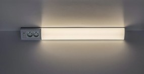 Rabalux BATH 2E LED podlinkové svietidlo s vypínačom a 2x zásuvkou, 70 cm