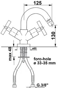 Sapho - Bidetová batéria AXIA lesklý chróm