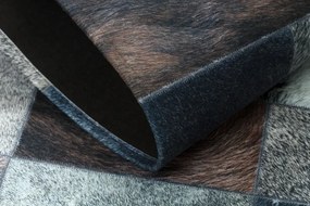 Koberec PATCHWORK 21719 čierny- imitácia kože krava