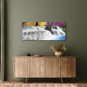 Obraz Erawan vodopádu v lese (120x50 cm)