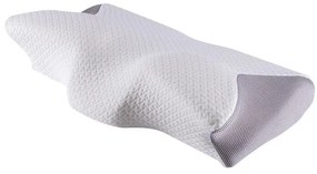 Ergonomický vankúš z pamäťovej peny bielo-šedá 60 x 35 cm