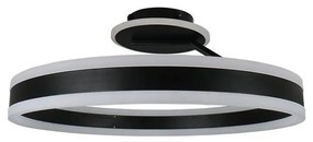 LED Stmievateľný prisadený luster LED/86W/230V 3000-6500K čierna + diaľkové ovládanie