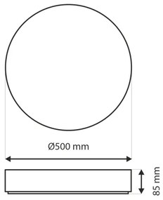 LED Stmievateľné stropné svietidlo EBRO LED/36W/230V 2700-6500K + diaľkové ovládanie
