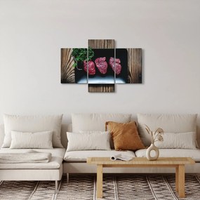 Obraz mäsa na tanieri (90x60 cm)
