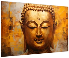 Obraz - Budha, olejomaľba (90x60 cm)