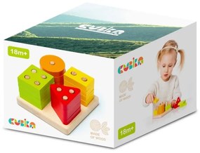 CUBIKA 15344 Triedenie tvarov IV - drevené puzzle 17 dielikov