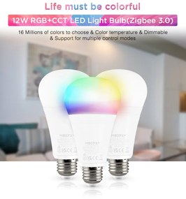 LED Solution Mi-Light MiBoxer ZIGBEE LED žiarovka RGB+CCT 12W E27 FUT105Z