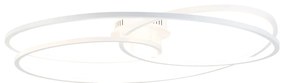 Stropné svietidlo biele 78 cm vrátane LED 3 stupňové stmievateľné - Rowin
