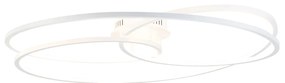 Stropné svietidlo biele 78 cm vrátane LED 3-stupňového stmievača - Rowin
