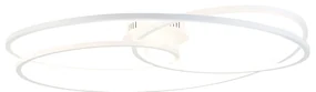 Stropné svietidlo biele 78 cm vrátane LED 3-stupňového stmievača - Rowin