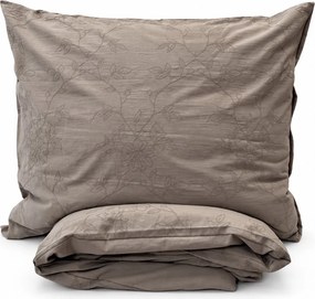 Obliečky bavlnené Luxury Žakár hnedá 200x140cm+90x70cm TiaHome