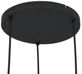 Moderné závesné svietidlo čierne s dymovým sklom 3-svetlá - Sheena