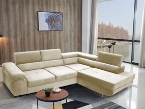 Rohová sedacia súprava Ascend L (smotanová) (P). Akcia -20%. Vlastná spoľahlivá doprava až k Vám domov. 1056896
