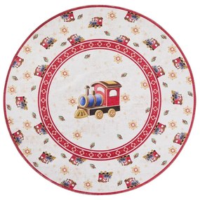 Červený okrúhly koberec s vianočným motívom ø 160 cm Toy's Delight Train – Villeroy&amp;Boch