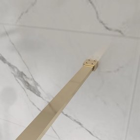 Erga Paris, sprchová zástena Walk-In 100x200 cm, 8mm šedé sklo, zlatý lesklý profil, ERG-V02-PARIS-100x200-GR-GD