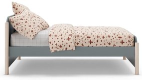 Detská posteľ sivozelená z borovicového dreva s roštom 90x190 cm Enola – Marckeric