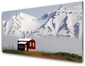 Obraz plexi Hora dom krajina 120x60 cm