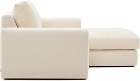 Béžová ženilková rohová pohovka (pravý roh/s leňoškou) Alea – Kave Home