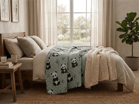 Prehoz na posteľ PANDA RELAX zelený Rozmer: 220 x 240 cm