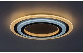 Rabalux 71314-LED Stmievateľné stropné svietidlo TANELI 56W/230V 3000/4000/6000K chróm/čierna + diaľkové ovládanie