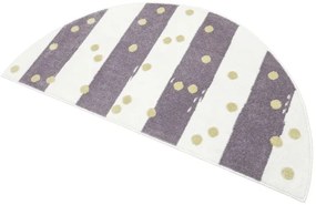 Koberec LIMA M044A krémový / fialový / zlatý polkruh