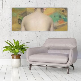Obraz - William Merritt Chase, Study of Flesh Color and Gold, reprodukcia (120x50 cm)