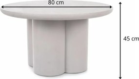 Konferenčný stolík Rosalia 80 cm svetlo sivý