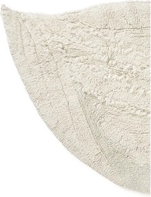 Krémový prateľný/ručne tkaný bavlnený detský koberec 100x120 cm Swan – Lorena Canals