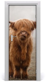 Fototapeta samolepiace na dvere kravy kopec 95x205 cm