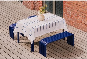 Modrá kovová záhradná lavica Nokk – noo.ma