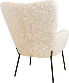 Krémovobiele kreslo z umelej kožušiny Glasgow – Bonami Essentials