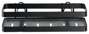 Čierna nástenná polica do kuchyne Wenko Turbo-Loc® Gala, šírka 22 cm