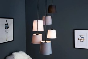 Závesná lampa Levels IV čierna šedá 6 odtieňov