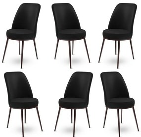 Sada jedálenských stoličiek Dexa Black, 6 ks