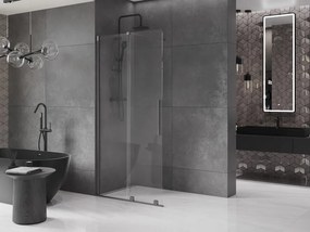Mexen Velar, posuvné dvere do otvoru typ Walk-In 75 cm, 8mm číre sklo, grafitová matná, 871-075-000-03-66